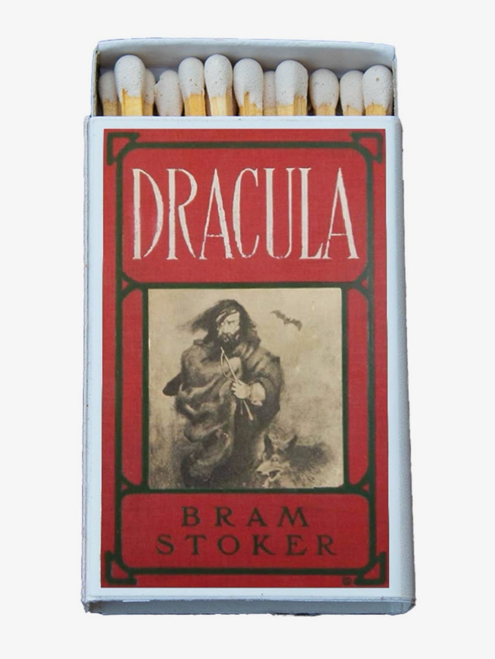 Dracula Bram Stoker Novel Matchbox - Red and White Brand New